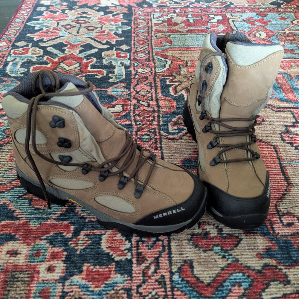 NEW! Merrell Sawtooth Walnut Vibram Boots | Men's Size 9